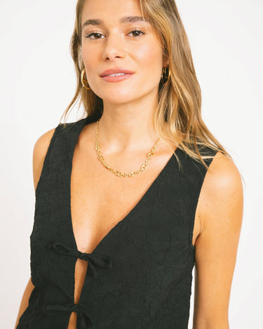 Lulu Structured Vest Black - Things I Like Things I Love