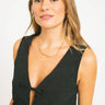 Lulu Structured Vest Black - Things I Like Things I Love