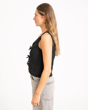 Lulu Structured Vest Black - Things I Like Things I Love