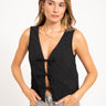 Lulu Structured Vest Black - Things I Like Things I Love