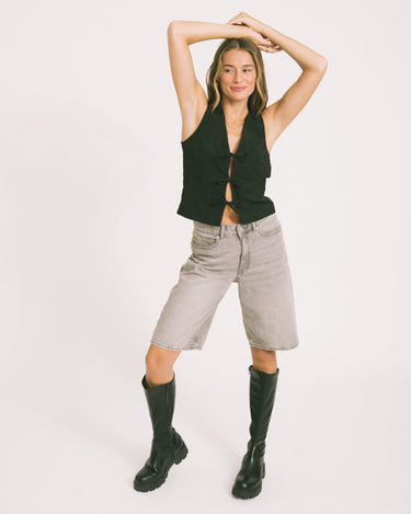 Lulu Structured Vest Black - Things I Like Things I Love