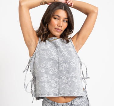 Mabel Top Grey Denim - Things I Like Things I Love