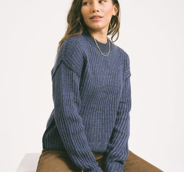 Maghna Crew Neck Knit Naval Academy - Things I Like Things I Love