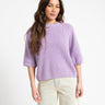 Marge Twist Crew Neck Knit Purple Rose - Things I Like Things I Love