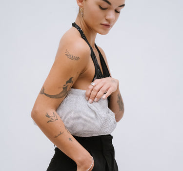 Mary Rhinestone Bag Silver - Things I Like Things I Love