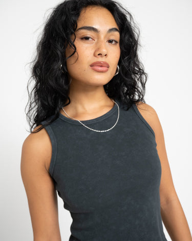 Maya Washed Tank Top Black - Things I Like Things I Love