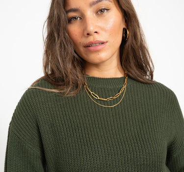 Maysa O - Neck Knit Kombu Green - Things I Like Things I Love