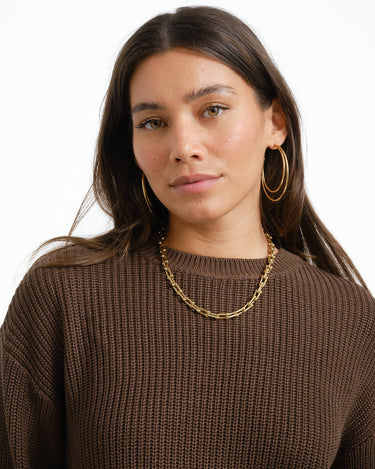 Maysa O-Neck Knit Noos Chocolate Brown - Things I Like Things I Love