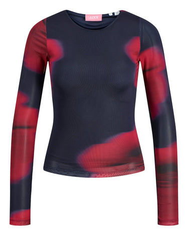 Melia Mesh Top Maritime Blue Flower - Things I Like Things I Love