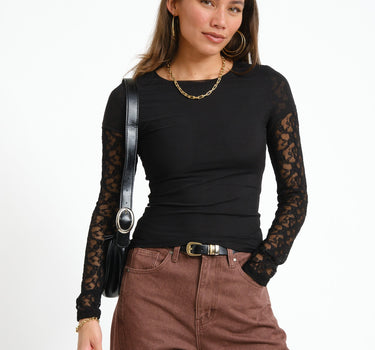 Mercy Double Layer Top Black - Things I Like Things I Love