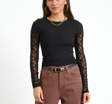 Mercy Double Layer Top Black - Things I Like Things I Love