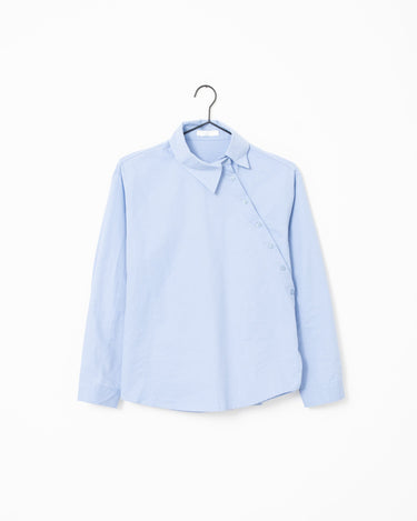 Merlin Assymetrical Blouse Blauw - Things I Like Things I Love