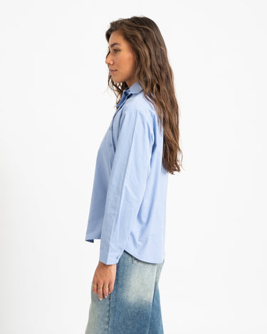 Merlin Assymetrical Blouse Blauw - Things I Like Things I Love