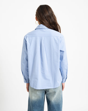 Merlin Assymetrical Blouse Blauw - Things I Like Things I Love