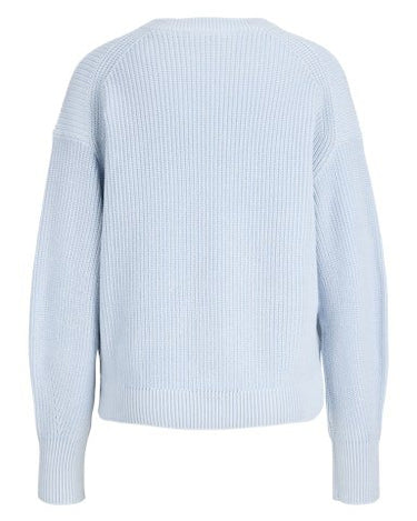Mila Twist Crew Neck Knit Skyway - Things I Like Things I Love