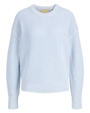 Mila Twist Crew Neck Knit Skyway - Things I Like Things I Love