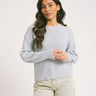 Mila Twist Crew Neck Knit Skyway - Things I Like Things I Love