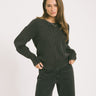 Mila Twist Wash Crew Neck Knit Black - Things I Like Things I Love