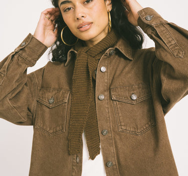 Millie Mini Scarf Brown - Things I Like Things I Love