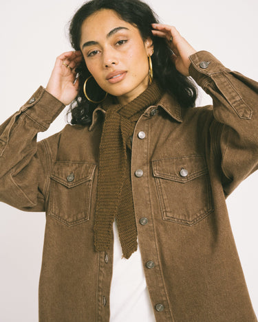 Millie Mini Scarf Brown - Things I Like Things I Love