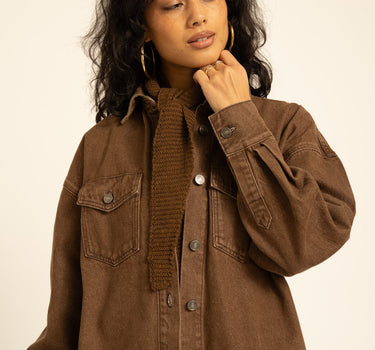 Millie Mini Scarf Brown - Things I Like Things I Love