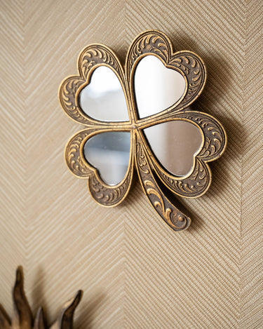 Mirror Lucky Clover Gold - Things I Like Things I Love