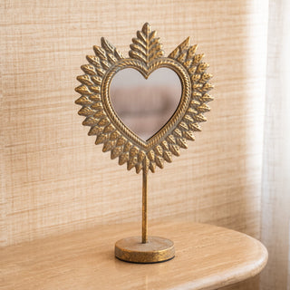 Mirror On Base Heart Gold - Things I Like Things I Love