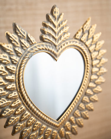 Mirror On Base Heart Gold - Things I Like Things I Love