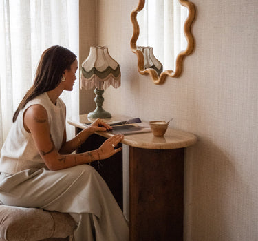 Mirror Wavy Rubberwood - Medium - Things I Like Things I Love