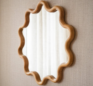 Mirror Wavy Rubberwood - Medium - Things I Like Things I Love