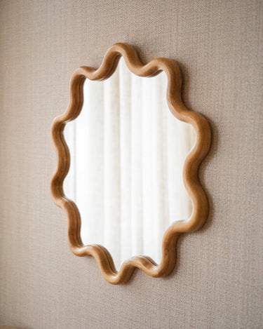 Mirror Wavy Rubberwood - Medium - Things I Like Things I Love