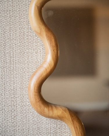 Mirror Wavy Rubberwood - Medium - Things I Like Things I Love