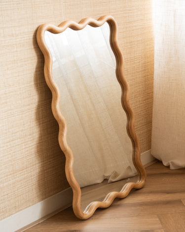 Mirror Wavy Woody Natural - Things I Like Things I Love