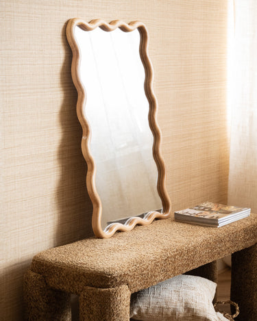 Mirror Wavy Woody Natural - Things I Like Things I Love