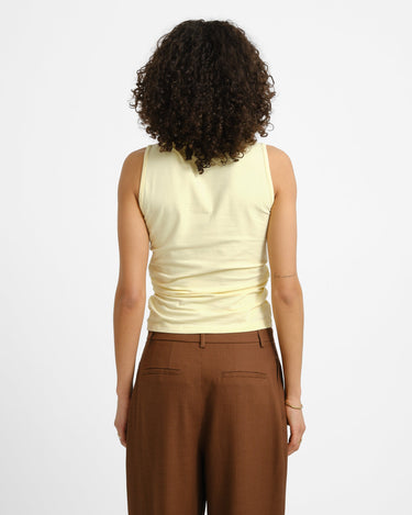 Molly O - neck Ruching Top French Vanilla - Things I Like Things I Love