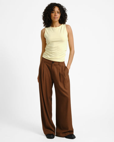 Molly O - neck Ruching Top French Vanilla - Things I Like Things I Love
