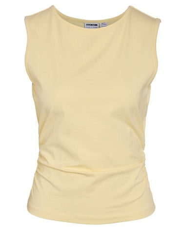 Molly O - neck Ruching Top French Vanilla - Things I Like Things I Love