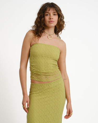 Monroe Lace Tube Top Fern - Things I Like Things I Love