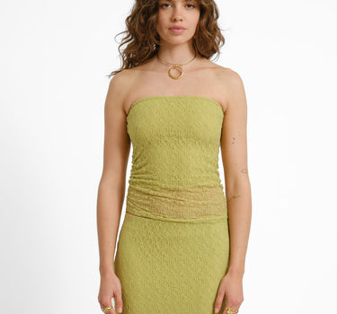 Monroe Lace Tube Top Fern - Things I Like Things I Love