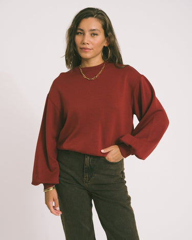 MSCH Brionna Ima Q Sweatshirt Bordeaux - Things I Like Things I Love