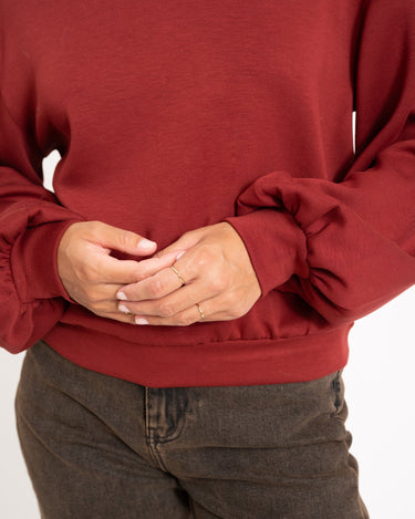 MSCH Brionna Ima Q Sweatshirt Bordeaux - Things I Like Things I Love