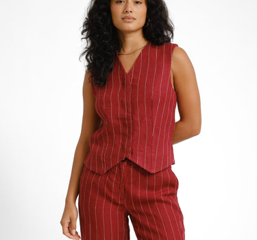 MSCH Claritte Waistcoat Red - Things I Like Things I Love