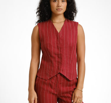 MSCH Claritte Waistcoat Red - Things I Like Things I Love