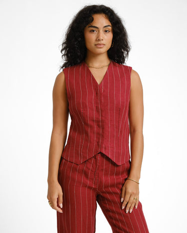 MSCH Claritte Waistcoat Red - Things I Like Things I Love