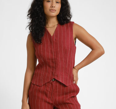 MSCH Claritte Waistcoat Red - Things I Like Things I Love