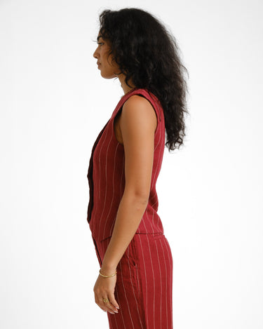 MSCH Claritte Waistcoat Red - Things I Like Things I Love