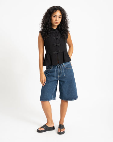 MSCH Elide Ada Denim Shorts Donkerblauw - Things I Like Things I Love