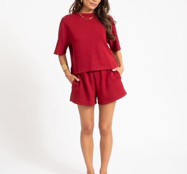 MSCH Harissa Ima Q Sweat Shorts Rood - Things I Like Things I Love