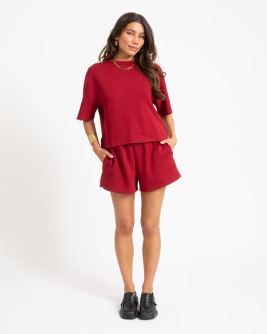 MSCH Harissa Ima Q Sweat Shorts Rood - Things I Like Things I Love