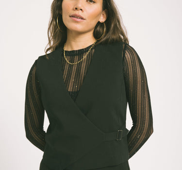 MSCH Macy Michelle Waistcoat Black - Things I Like Things I Love